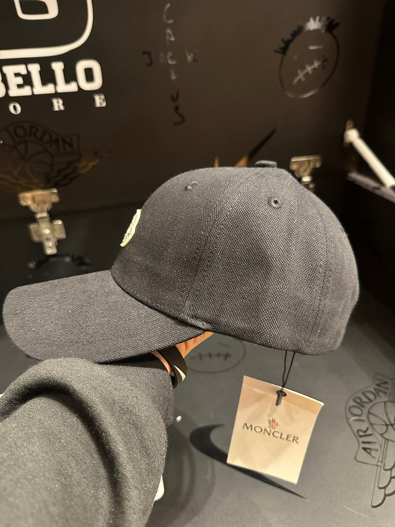 Boné Aba Curva Beisebol Moncler Black - Pronta Entrega