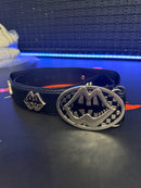 Cinto Chrome Hearts 105 CM Boca Logos Couro Fivela Metal - Pronta Entrega
