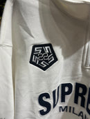 Jaqueta Supreme Pullover Half Zip Milano Branca - Pronta Entrega