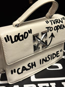 Bolsa OFF-WHITE 1.4 Jitney Bag "CASH INSIDE" Off White Branca - Pronta Entrega