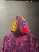 Jaqueta Bape Shark Purple Camo Full Zip - Pronta Entrega