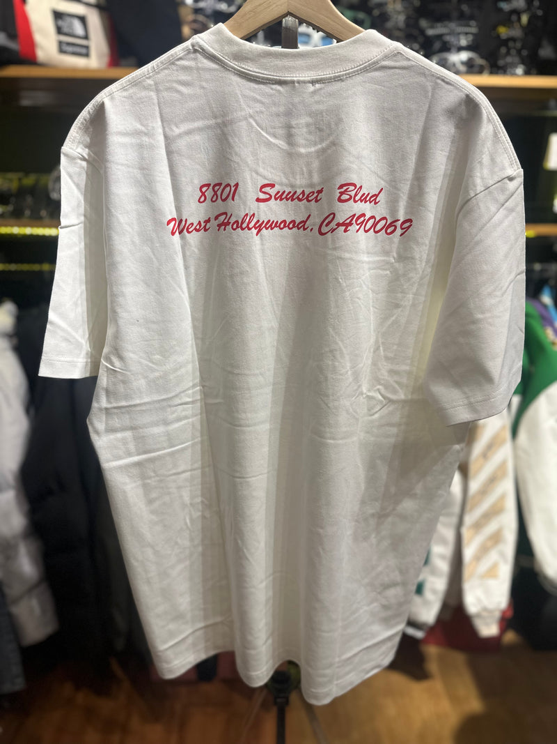 Camiseta SUPREME 8801 Sunset Blud Logo Box Branca - Pronta Entrega
