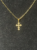 Corrente Cartier Banhada Pingente Cruz 30 CM - Pronta Entrega