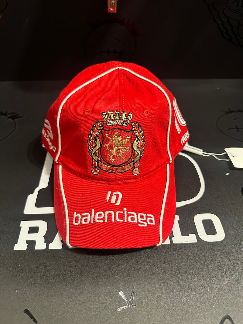 Boné Balenciaga Vermelho Aba Curva Soccer Cap - Pronta Entrega