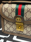 Bolsa Gucci Feminina Couro Fecho Gold Crossbody Branca - Pronta Entrega
