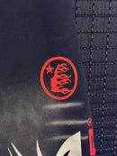 Calça Moletom Hellstar Airbrushed Skull Flare Bottom Midnight Dye Black - Pronta Entrega