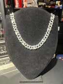 Corrente Cravejada Prata +AAA Premium Prata 50 CM - Pronta Entrega