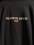 Camiseta SUPREME ALWAYS OPEN Preta - Pronta Entrega