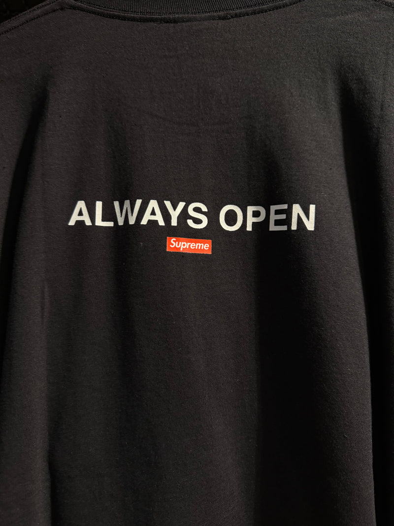 Camiseta SUPREME ALWAYS OPEN Preta - Pronta Entrega