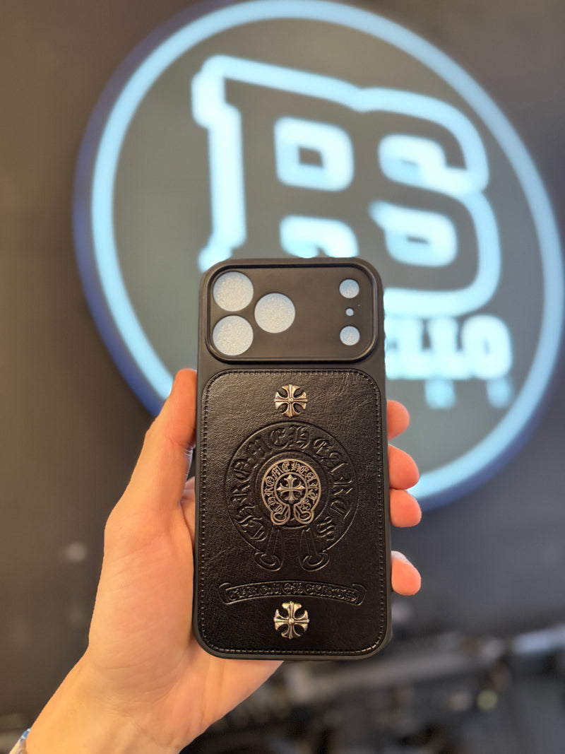 Case Chrome Hearts Para Iphone Cross Metal  Cruz 2# Courino - Pronta Entrega