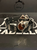 Cinto Chrome Hearts 105 CM Rolling Stones Couro Metal - Pronta Entrega