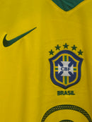 Camiseta Brasil 2004 Total 90 Retrô Ronaldo 9 Amarela - Pronta Entrega