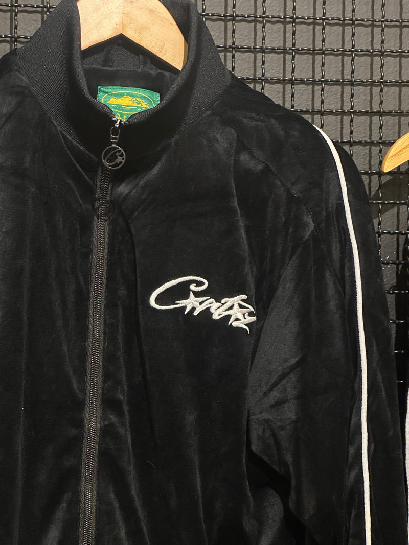Conjunto Corteiz VVS Velour Jacket Black - Pronta Entrega