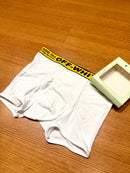 Cueca Off-White Branca Boxer - Pronta Entrega