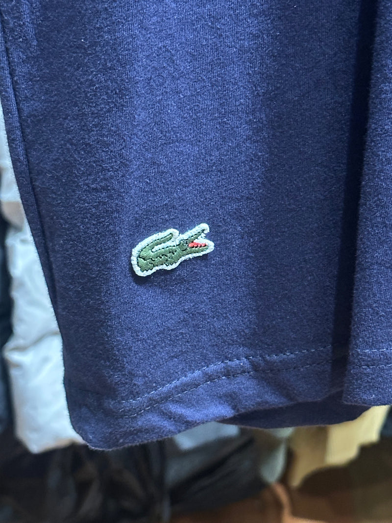 Camisa Lacoste 1927 Azul Logo Frontal Yellow - Pronta Entrega