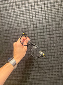 Óculos Chrome Hearts Armação Preto Logo Gold - Pronta Entrega