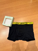 Cueca Off-White Preta Boxer - Pronta Entrega