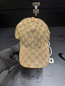 Boné Gucci Gold Aba Curva Logo Lateral - Pronta Entrega