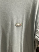 Camisa Lacoste Cinza Logo Branca/Verde - Pronta Entrega
