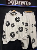 Conjunto Denim Tears White Black Moletom + Calça - Pronta Entrega
