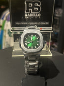 Relógio Patek Philippe Silver Fundo Green - Pronta Entrega