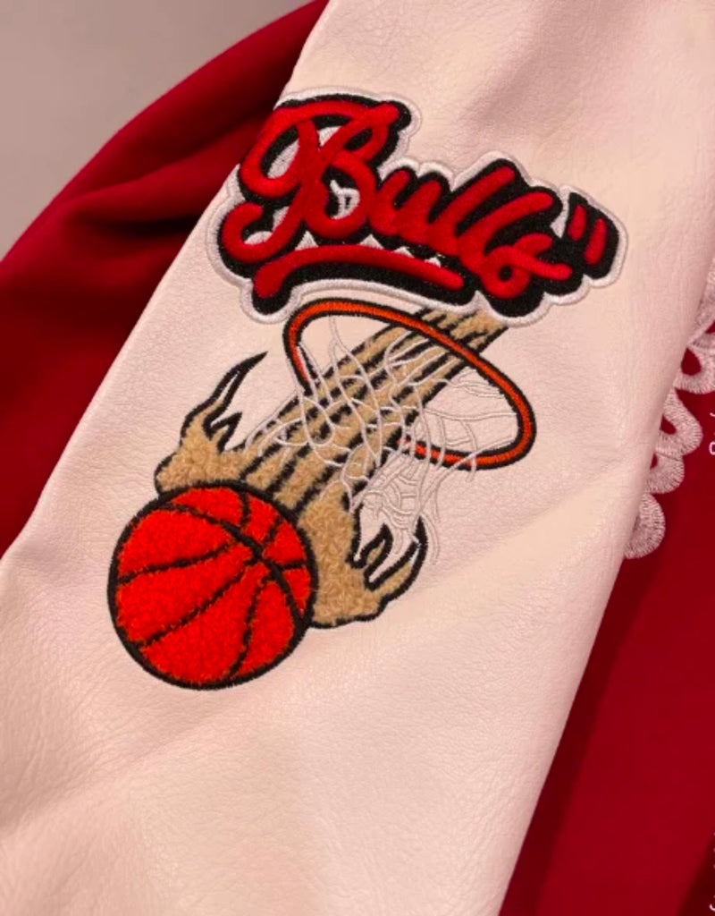Jaqueta Off-White Varsity Chicago Bulls Red - Encomenda