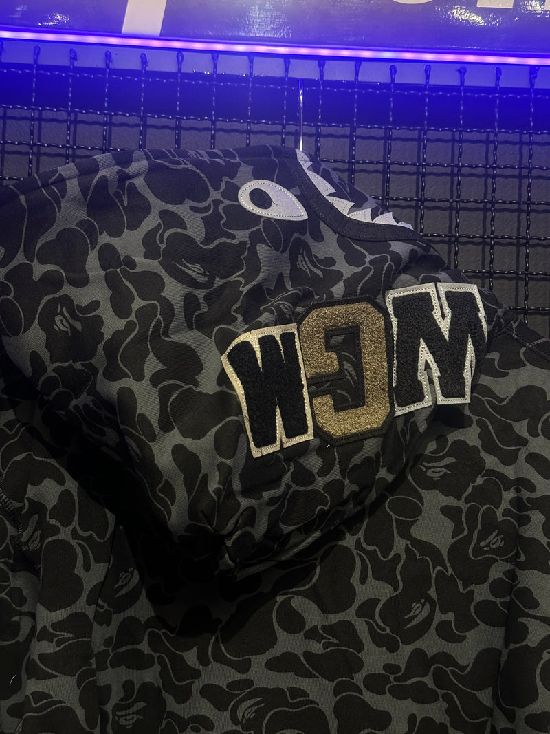 Jaqueta Bape Shark Camo Black Full Zip - Pronta Entrega