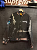 Jaqueta Varsity Godspeed Skeleton Black - Pronta Entrega