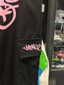 Calça Sarja Minus Two Preto Logo Rosa - Pronta Entrega