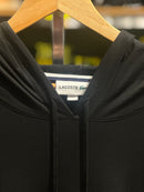 Moletom Oversize com gorro Lacoste Preta - Pronta Entrega