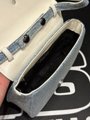 Bolsa Diesel Feminina 1DR Crossbody Jeans Marinho - Pronta Entrega