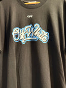 Camiseta OFF WHITE Bulls Preta Azul - Pronta Entrega