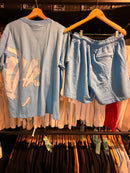 Conjunto SYNA Azul e branco - Pronta Entrega