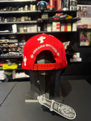 Boné Chrome Hearts Cross Patch Baseball Hat Red - Pronta Entrega