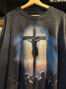 Moletom Saint Tears Manga Longa Destonado Preto - Pronta Entrega