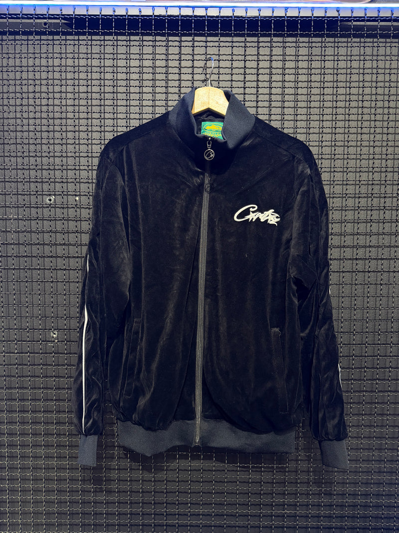 Jaqueta Corteiz VVS Velour Jacket Black - Pronta Entrega