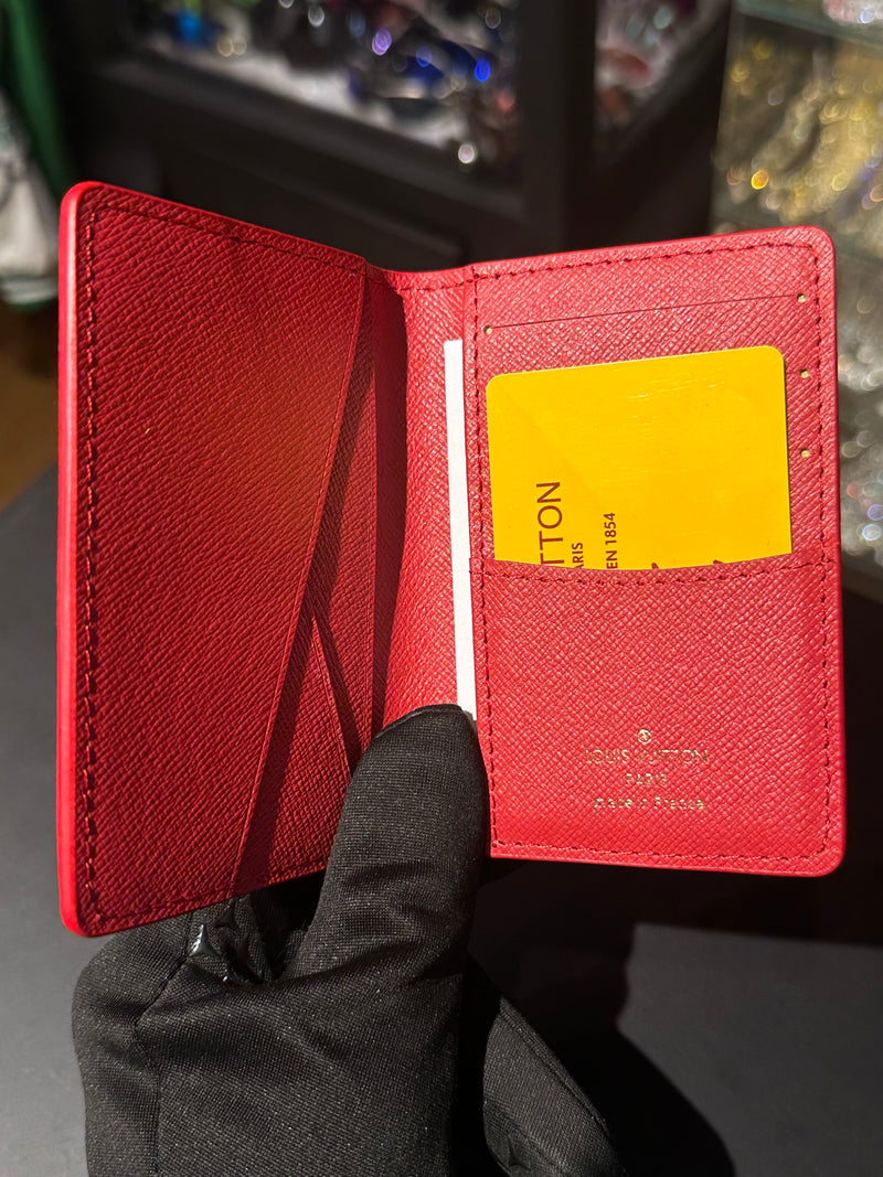 Carteira Supreme X Louis Vuitton Vermelha - Pronta Entrega