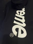 Moletom Supreme Satin Appliqué Black SS26-W9 - Pronta Entrega