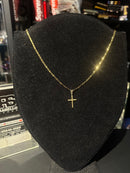 Corrente Banhada Pingente Cruz 70 CM - Pronta Entrega