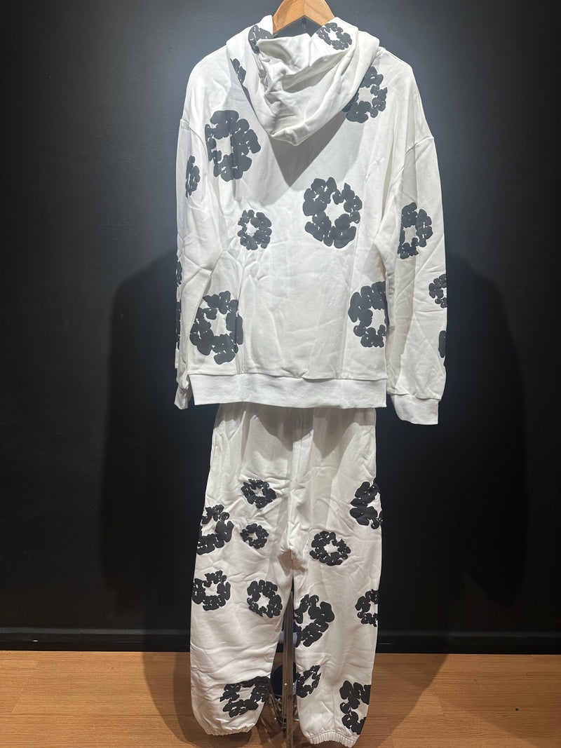 Conjunto Denim Tears White/Black Moletom + Calça - Pronta Entrega