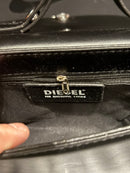 Bolsa Diesel Feminina 1DR Crossbody Couro Preto - Pronta Entrega