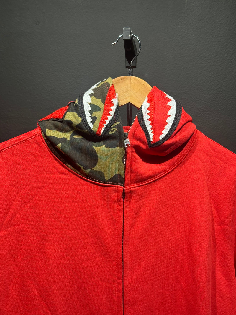 Jaqueta Bape Shark Camo Red Full Zip - Pronta Entrega