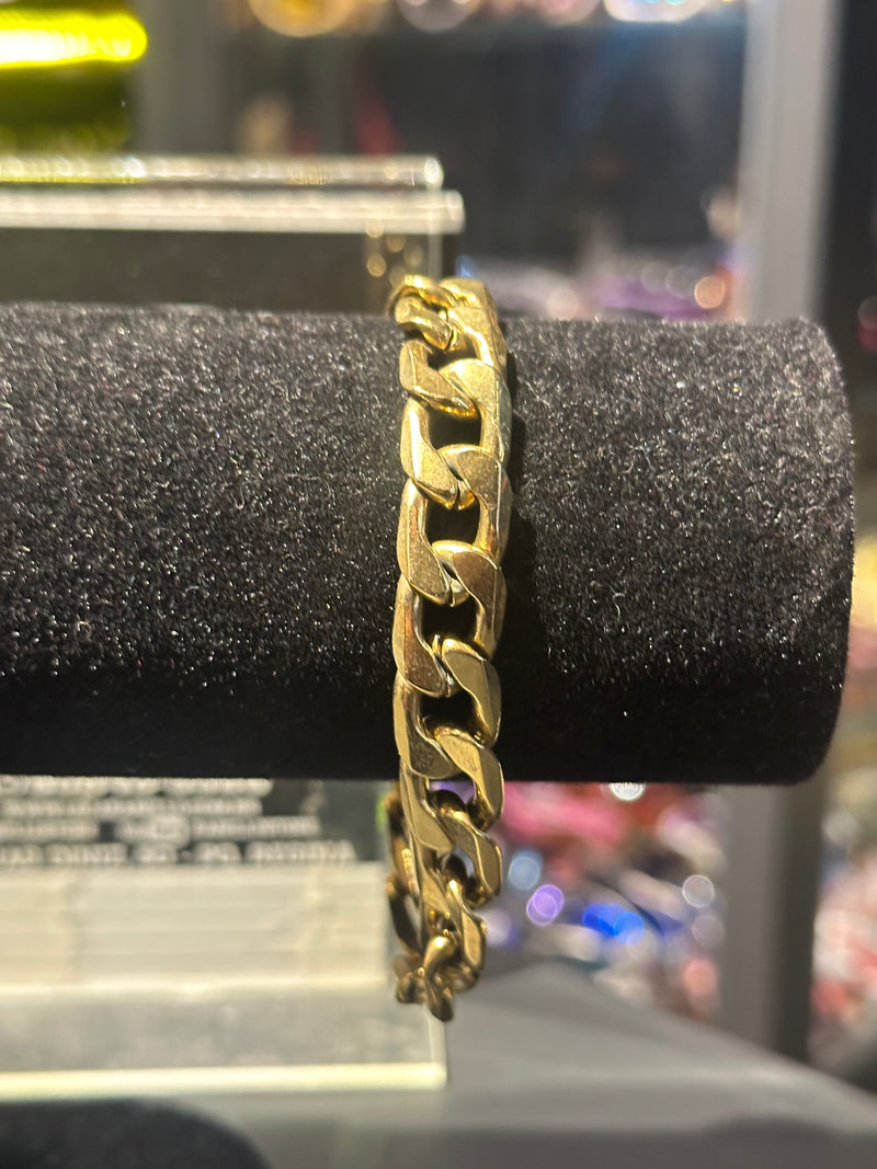 Pulseira Groumet Dourada 20 CM - Pronta Entrega