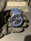 Relógio Tag Heuer Azul Fundo Preto - Pronta Entrega