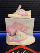 Tênis Nike Air Jordan 1 Low x Travis Scott "Shy Pink" - Pronta Entrega