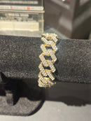 Pulseira Dourada Cravejada Em Zicornia Cúbica 20 CM - Pronta Entrega