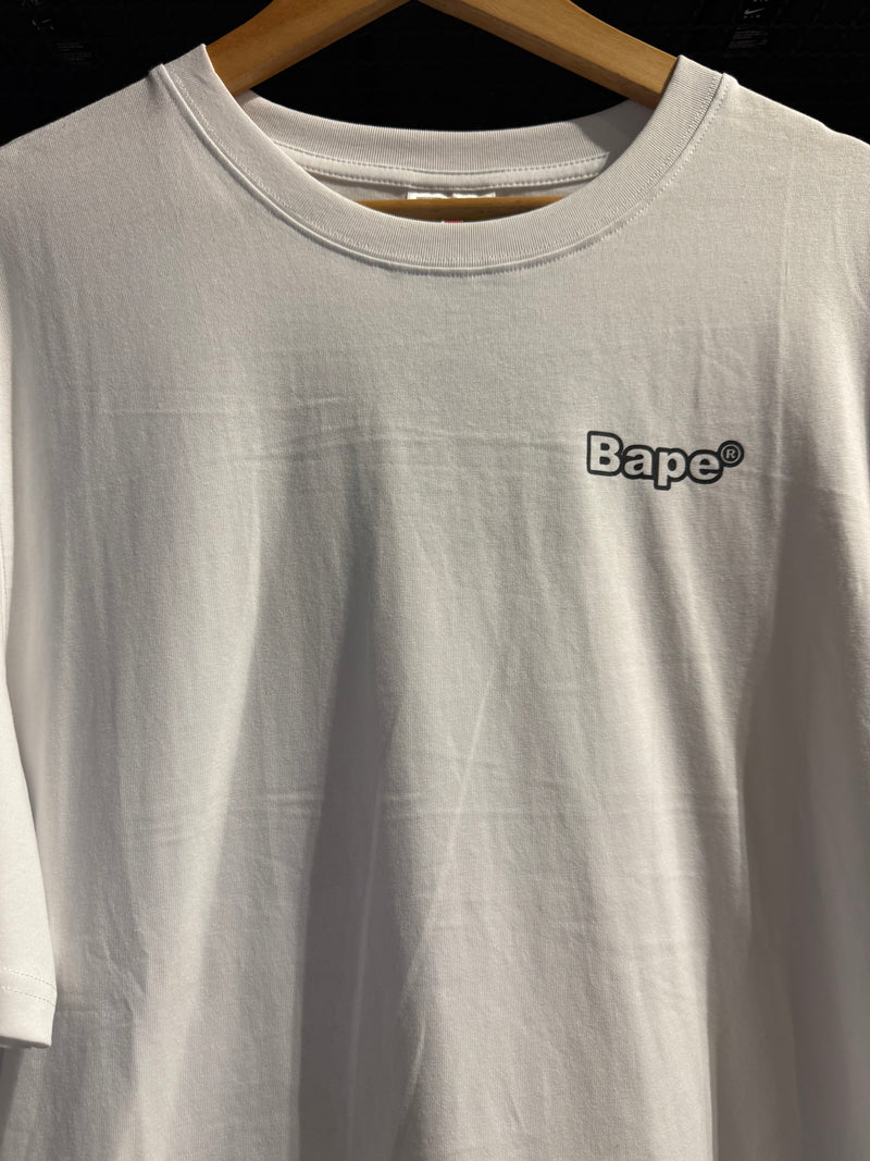 Camiseta BAPE ‘Abathing Ape’ Logos Branca - Pronta Entrega