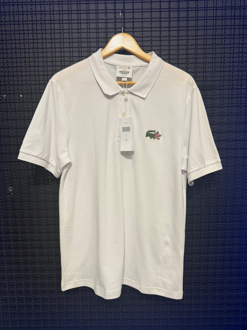 Netflix x Lacoste Camisa Polo White - Pronta Entrega