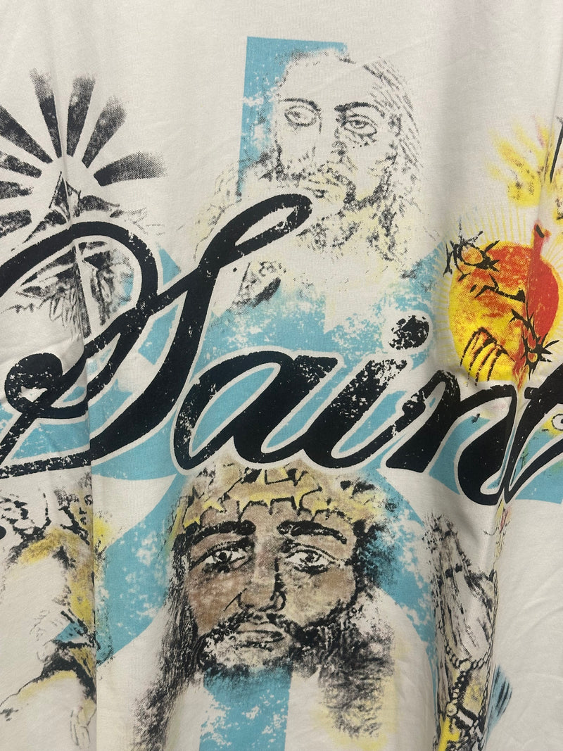Camiseta Saint “Faces of God” White - Pronta Entrega