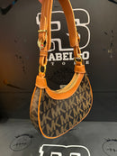 Bolsa Michael Kors MK Logo Premium Marrom - Pronta Entrega